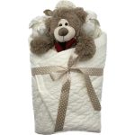 Babaajándék pólyában natúr színben