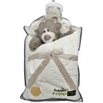 Babaajándék pólyában natúr színben